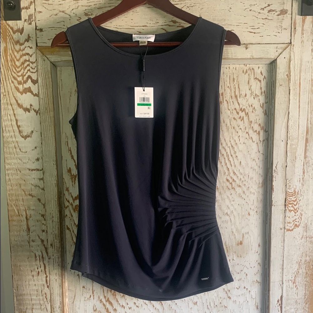 Calvin Klein Women's charcoal Sleeveless Top